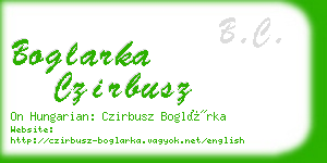 boglarka czirbusz business card